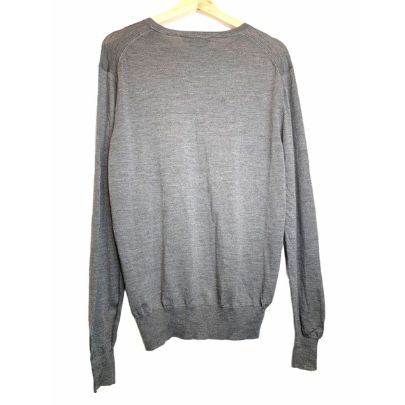 Nicole FARHI Grey Men’s Crew Neck Wool Sweater Size M - Picture 2 of 9